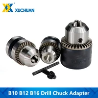 drill chuck with wrench b100 6 6mm b121 5 10mm b161 5 13mm for cnc machine convert adapter chuck power tool accessories