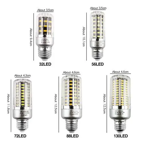 Светодиодная лампа кукуруза 25/20/15/12/9/7/5 Вт 85 265 в E27/E14|corn light|led lamp 5736e27 e14 led |