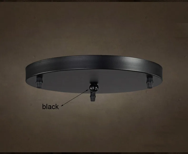 circle 300mm black B Подвесной светильник потолочный базовый круг и прямоугольный 3/4/5/6 отверстий на потолке основание для светильника для люстры - Цвет: circle 300mm black B