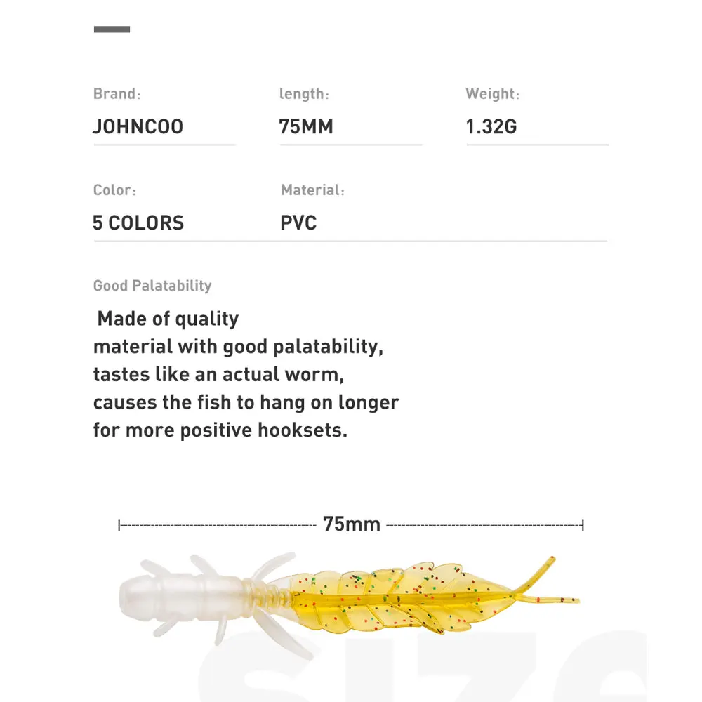 

Fishing Lure Sea Silicone Baits 75mm 12pcs Fishing Wobbler Bass Pike Shad Artificial Swimbait Jigging Soft Lures