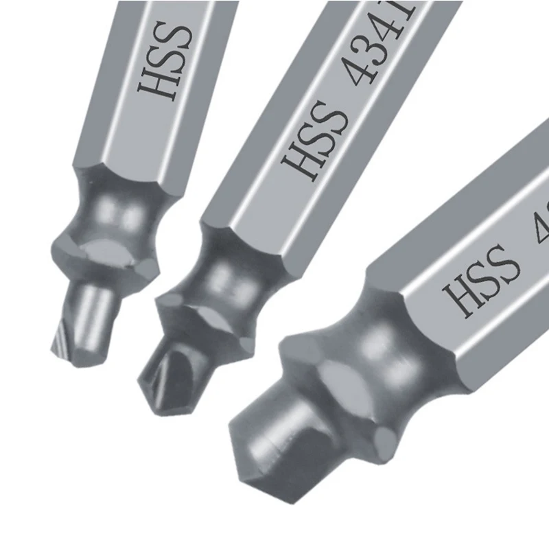 

6PCS Broken Damage Bolt Screw Extractor Removal Easy Out Stud Nut HSS Repair