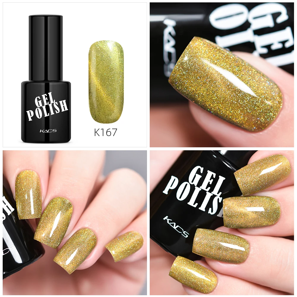 KADS Laser Cat Eye Nail Gel Polish UV LED Lamp Soak Off 9.5ML Lacquer Magnetic For Manicure Art Glue | Красота и здоровье