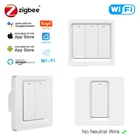 Настенный сенсорный светильник ключатель Zigbee с поддержкой Wi-Fi и голосовым управлением, 123 кнопок