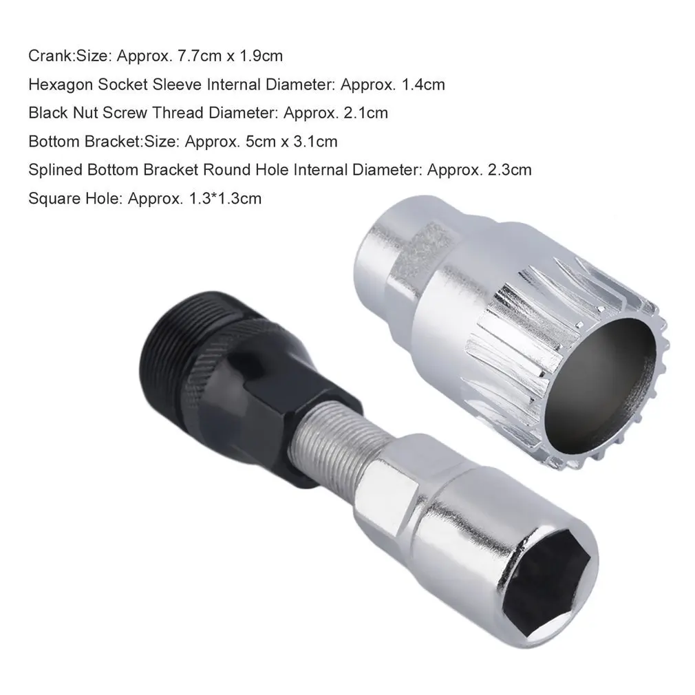 

Practical Bicycle Mountain Bikes Crank Wheel Extractor Bottom Bracket Cycling Mountain Crankset Pedal Remover Repair Tool Silver