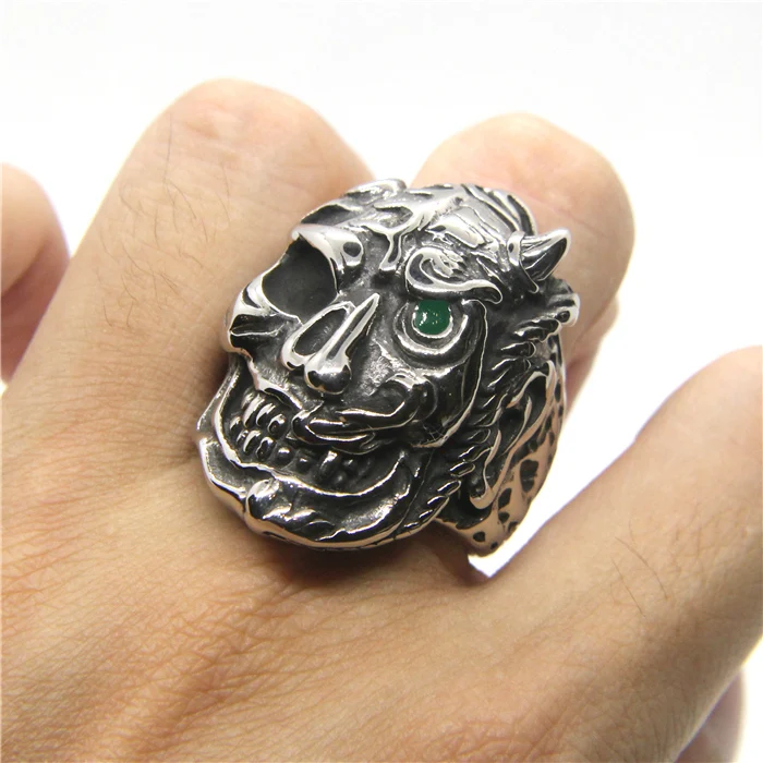 2020 новейший модный Череп Байкерский кольцо 316L из нержавеющей стали мужское