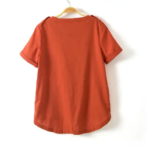 

FashionLogo Printing T Shirts Women's brown Short Sleeve Fashion 100% cotton Female T-Shirts Blue