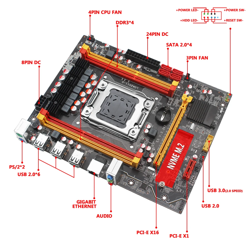 MACHINIST X79 материнская плата LGA 2011 поддержка Xeon E5 V1 V2 процессор DDR3 RAM память NVME M.2 Micro-ATX