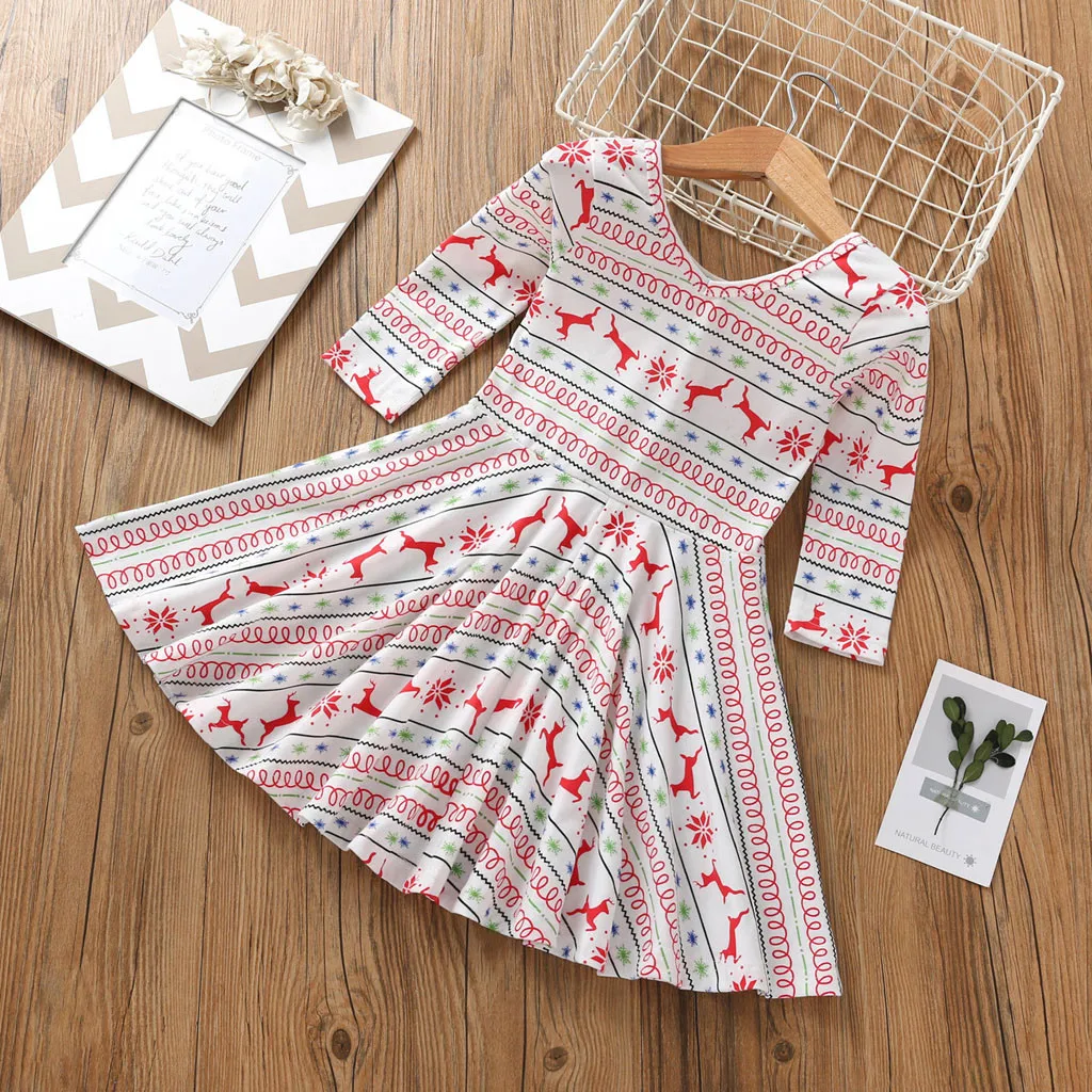 Платье для девочек vestidos; Детские платья для девочек; vestido infantil; рождественское платье на Хэллоуин; vestid; Повседневное платье с длинными рукавами и рисунком; Z4
