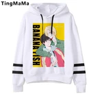 Новинка, короткая футболка с героями из японского аниме Банановая рыба толстовки Для мужчин Kawaii с рисунком бананов; С открытым носком; Уличная одежда с графическим принтом унисекс Топы Harajuku кофты