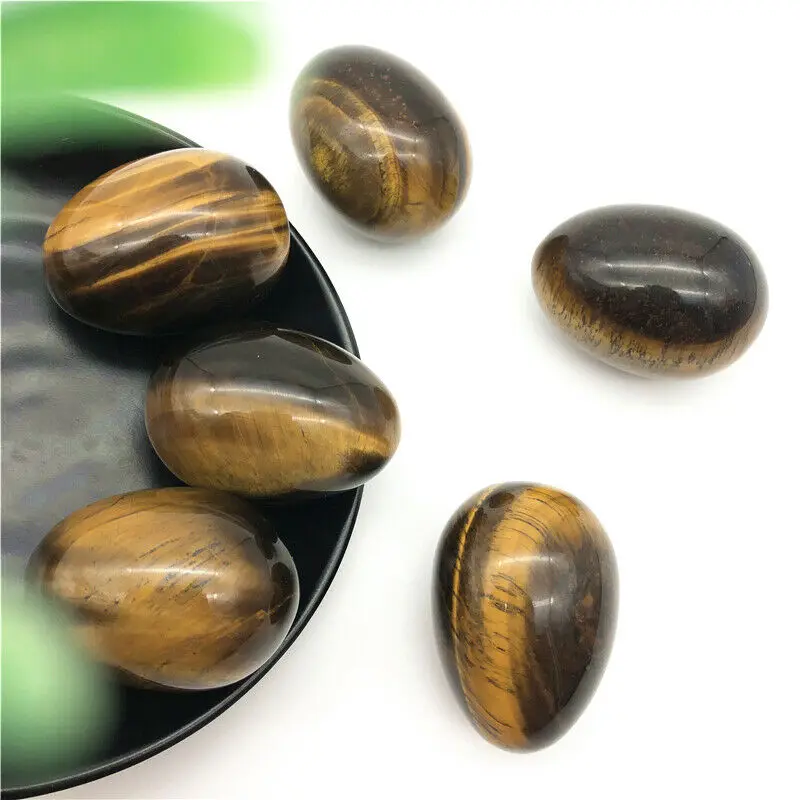 

Drop Shipping Big Size Natural Yellow Tiger Eye Egg Shaped Stone Quartz Crystal Healing Reiki Natural Stones and Cystals