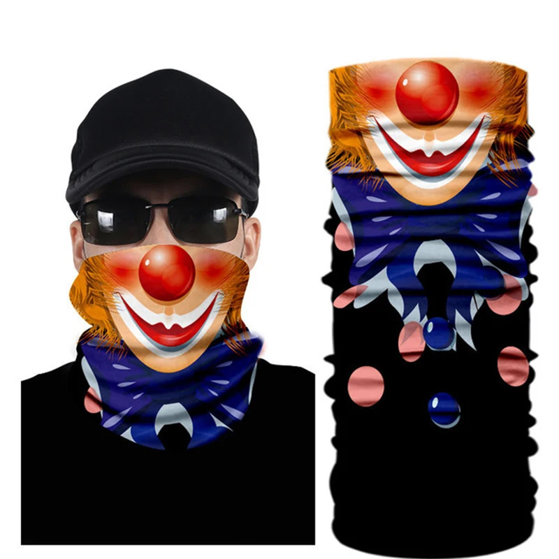 Уличная спортивная мотоциклетная маска для лица черная с черепом защита