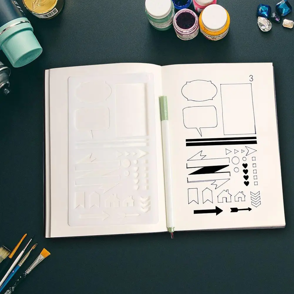 12 шт. № 1-12 шаблон для рисования Детские граффити Рисование DIY альбом скрапбукинга