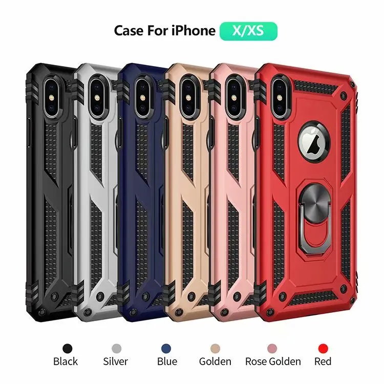 Противоударный чехол для iPhone 6, 6s, 7, 8 Plus, подставка, военная промышленность, силиконовый чехол для iPhone X, XS, XR, 11 Pro, Max, чехол для телефона