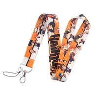 anime haikyuu lanyards for key chain id card badge holder phone strap webbing ribbon diy hanging rope mobile accessories