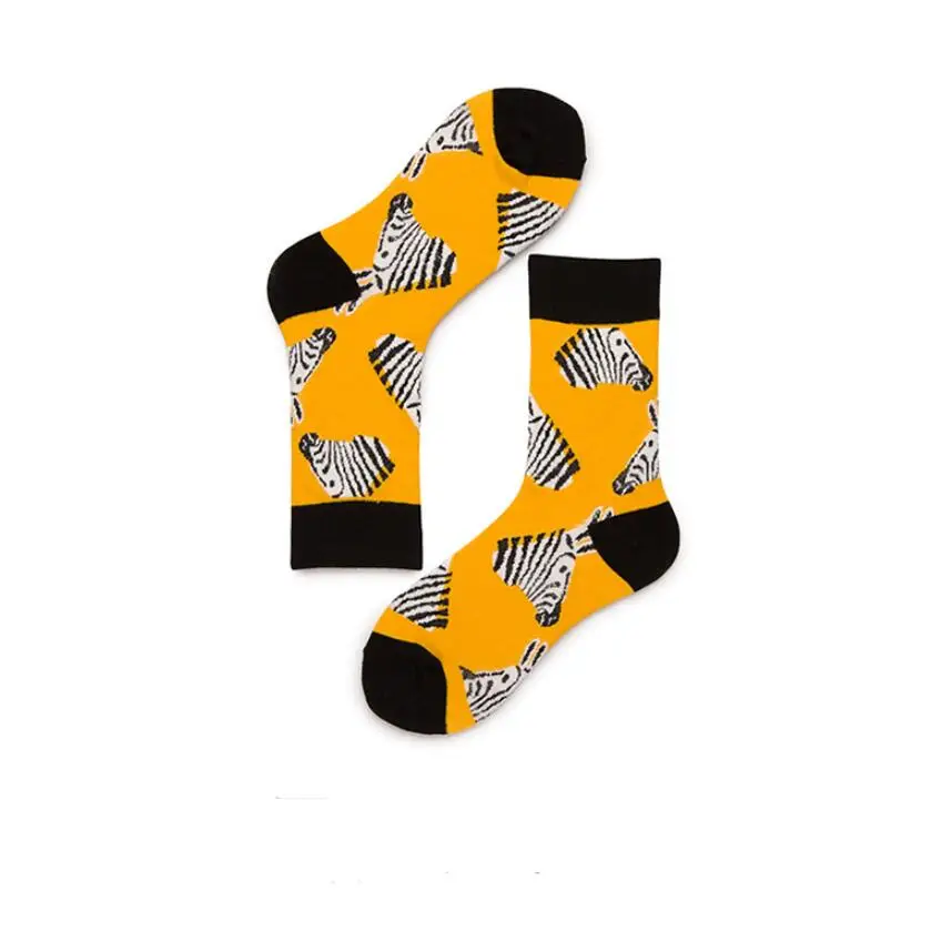 Winter Thick Zebra Ankle Sock for Men Women Warm Animal Flamingo Giraffe Croco Socks