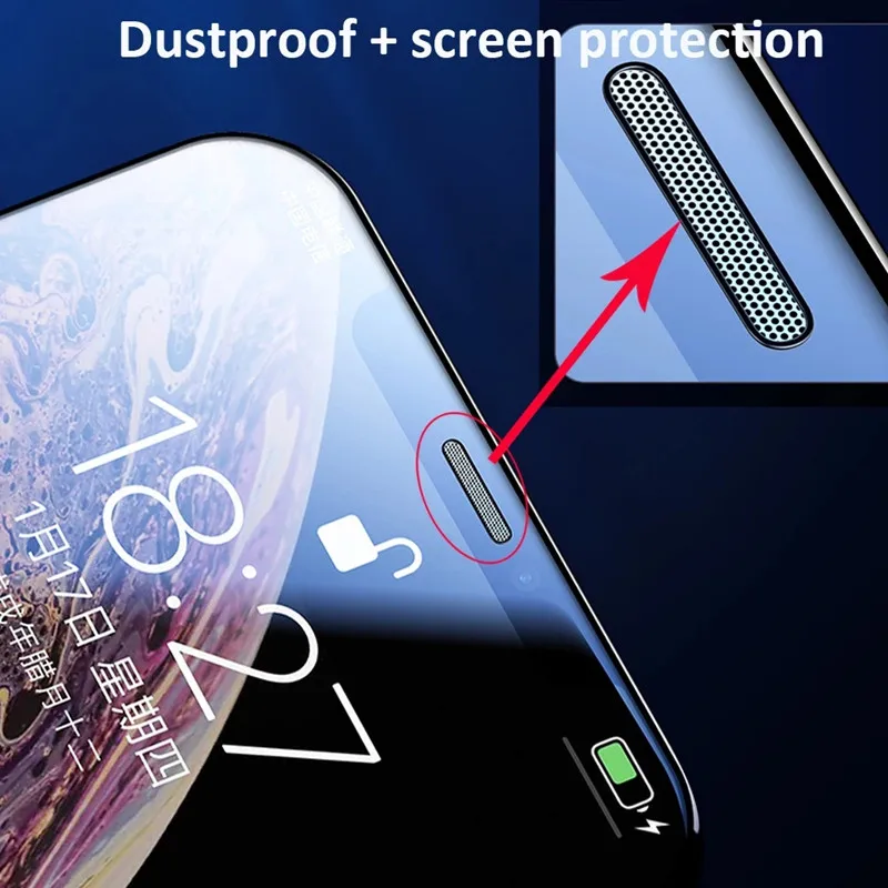 dust proof tempered glass for iphone 11 12 13 pro max x xr xs wtih frame screen protectors for iphone 7 8 plus se2020 12 13 mini free global shipping