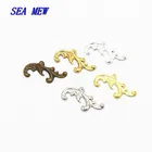 100 шт. 8 мм * 17 мм Металлические медные филигранные цветы шармы-соединители детали