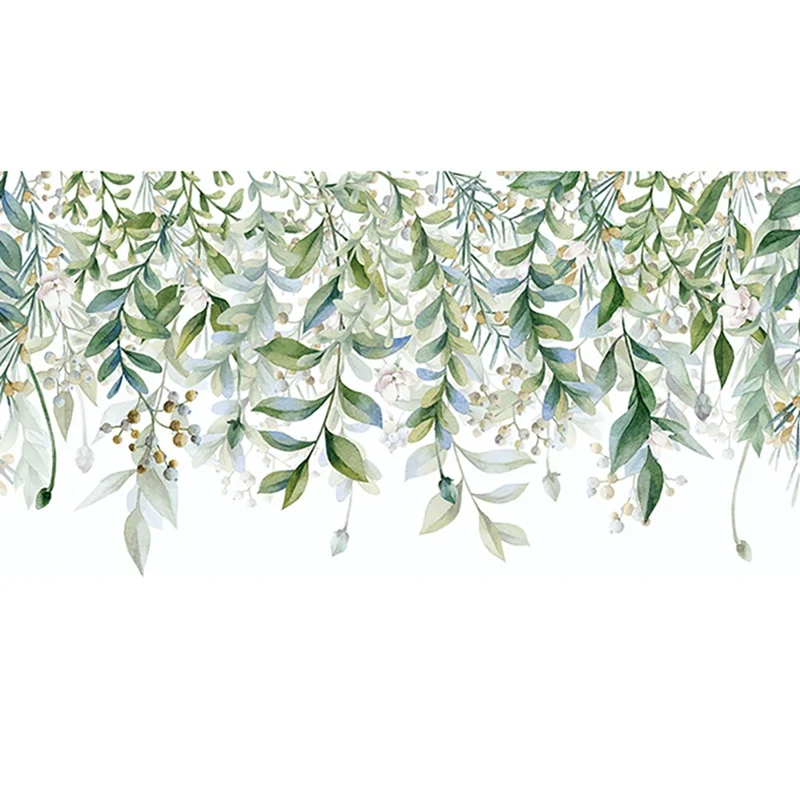 

2 Pcs Green Leaf Weed Wall Sticker for Bedroom Living Room Decor Wallpaper PVC Stickers Wall Stickers Home Decoration
