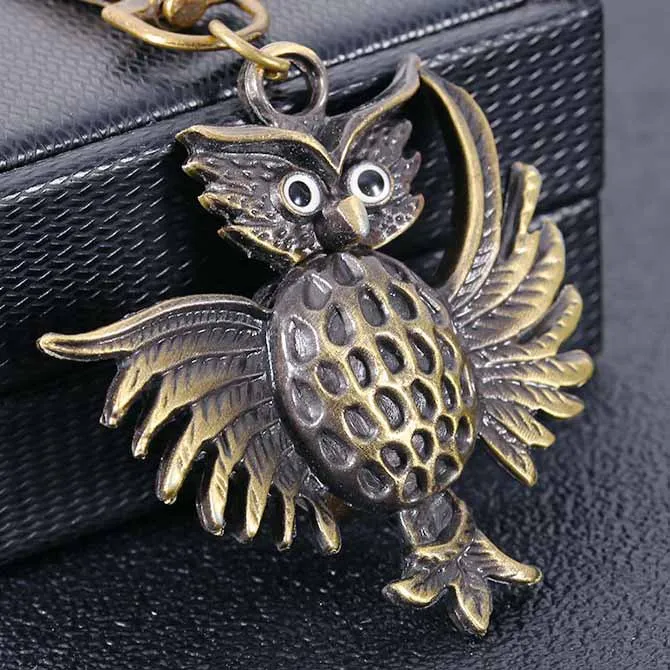 Креативные милые мини жареные пушистые бронзовые часы с изображением совы