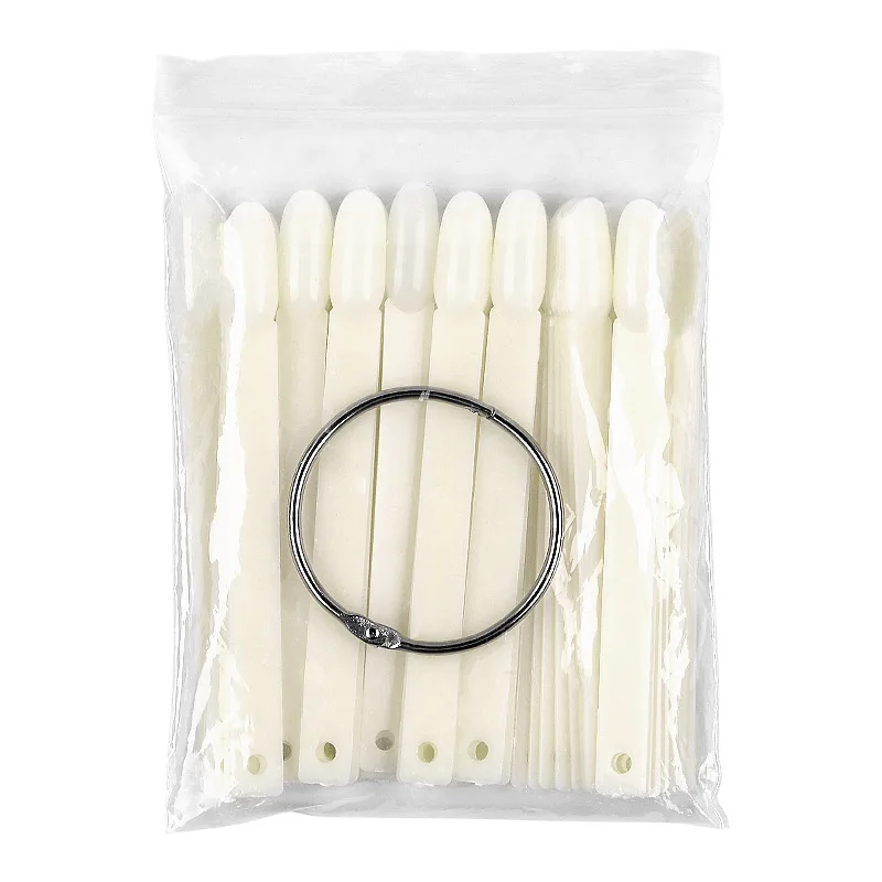 

1set of 50 False Nail Tips Practice Fan-shaped Round Head Oval-shaped Nail Gel Polish Nail Art Display Color Plate Nail Art Tool