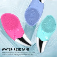 mini electric facial cleansing brush silicone sonic face cleaner deep pore cleaning skin massager face cleansing brush device