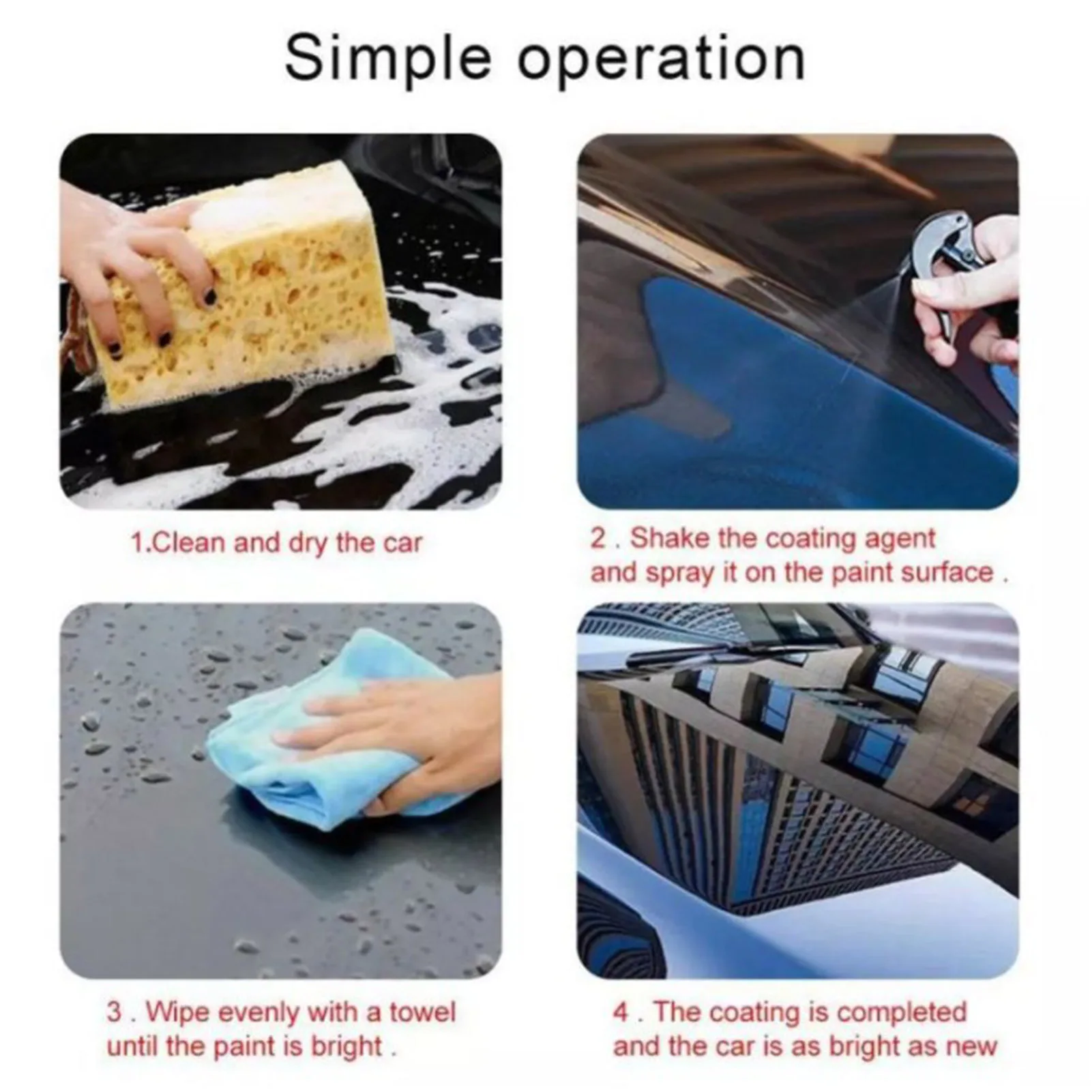 

50ml/ 100ml/ 120ml/ 250ml/ 500ml Car Ceramic Coating Sprayer Top Waterproof Nano Coating Sealer Cleaning And Maintenance