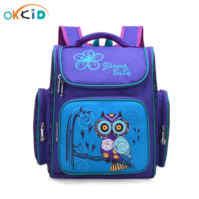 Детские школьные ранцы OKKID в русском стиле, рюкзак для начальной школы для девочек, сумка для книг с цветочным принтом, Подарочный портфель д...
