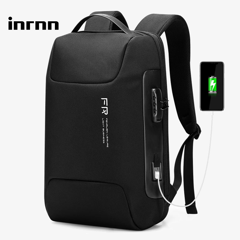 Мужской рюкзак с защитой от кражи inrnn водонепроницаемый для ноутбука 15 6 дюйма