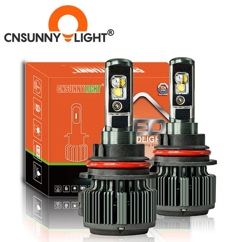 CNSUNNYLIGHT светодиодный 9007 HB5 Hi/Lo 9004/HB1 H13 80 Вт 8000LM 6000 К белая лампочка основная