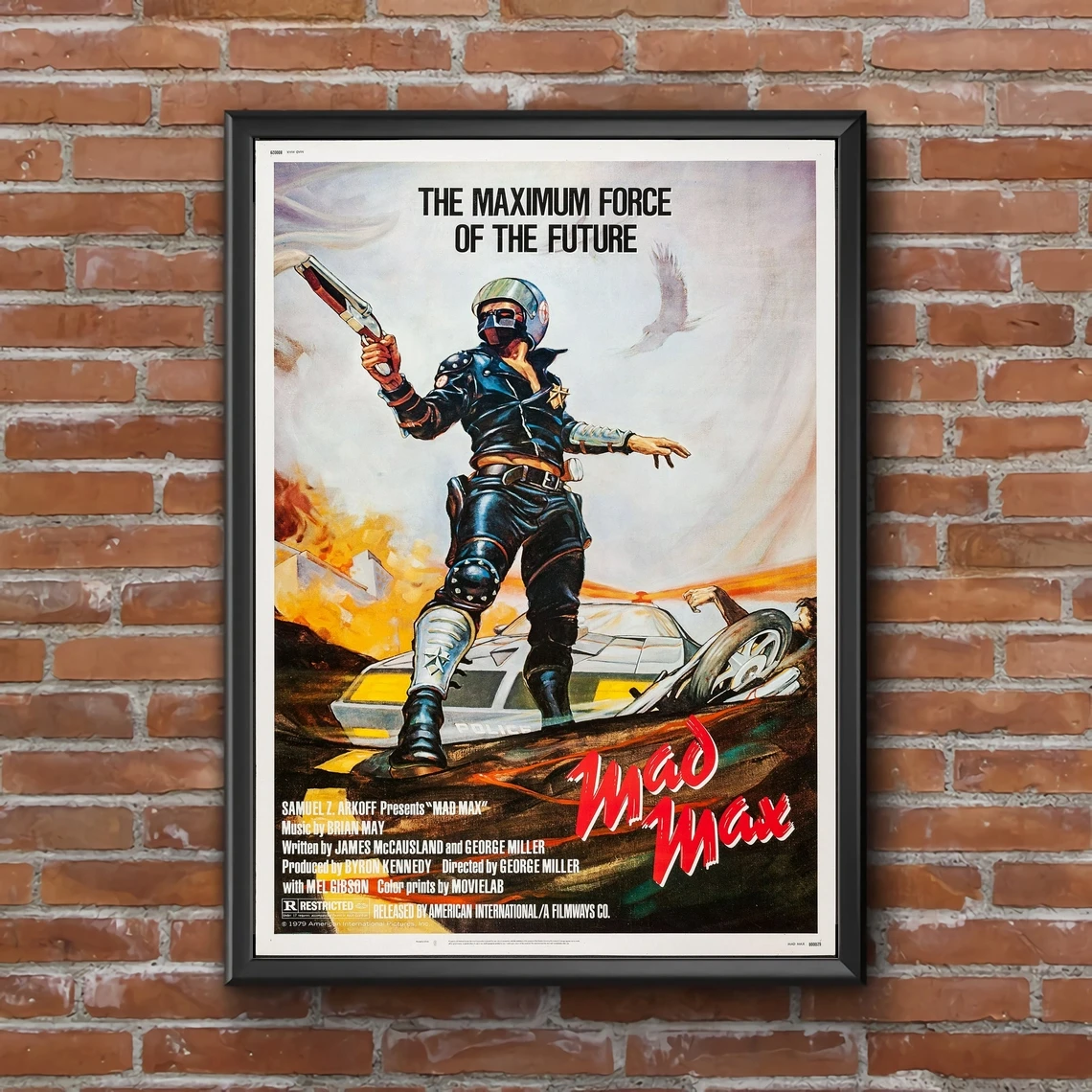 

Оригинальный кинопостер Mad Max, Картина на холсте, домашняя фотография (без рамки)