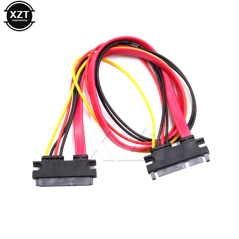 45 см 22Pin SATA кабель штекер гнездо 7 + 15 Pin серийный ATA питания комбинированный