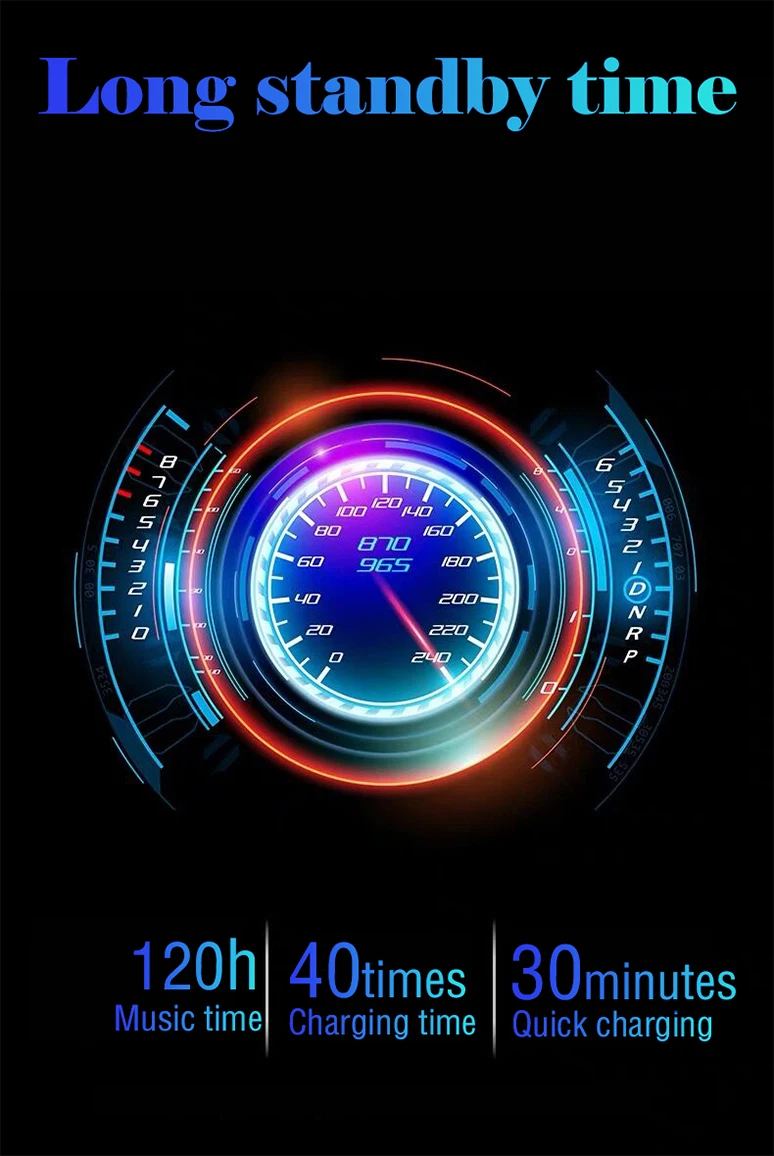 Беспроводные Bluetooth наушники с сенсорным наушником светодиодный дисплей IPX7 Водонепроницаемая гарнитура 6D стерео HiFi наушники с power Bank