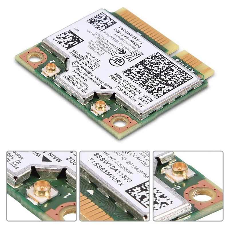 

Notebook Built-in Wireless Card for 7260HMW 7260AC 867M Dual Band 5G Wireless Card BT4.0 for 04X6090 04X6010