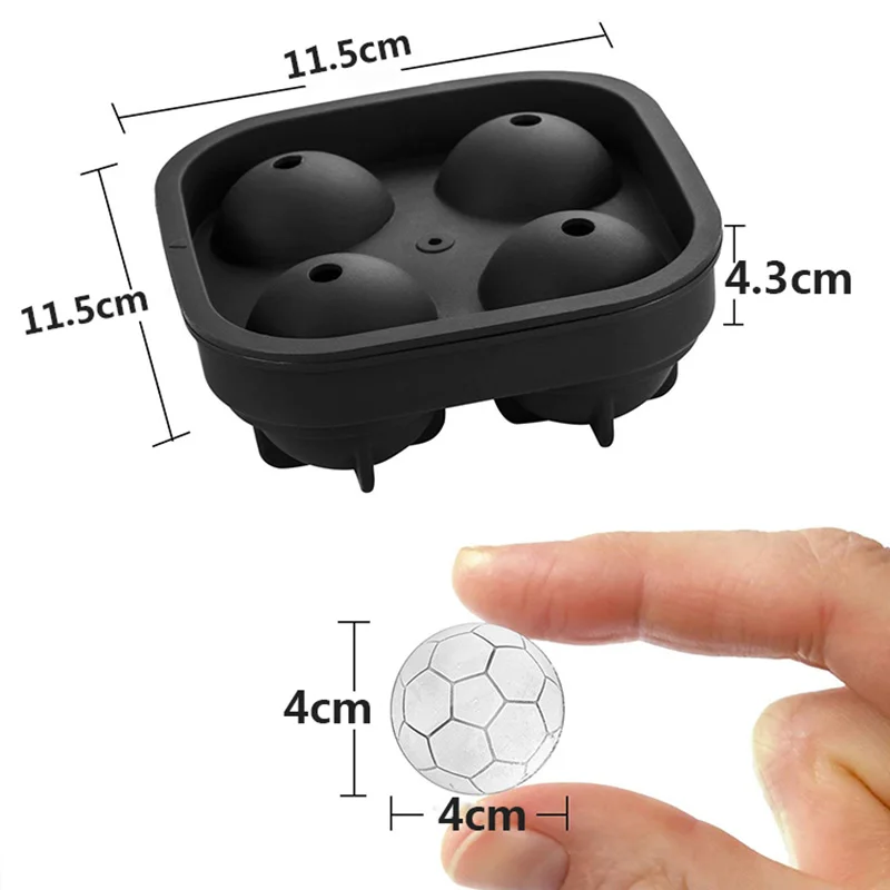 1 шт. большая силиконовая форма для льда черный прибор приготовления коктейлей