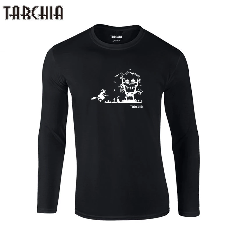TARCHIA 2021 Модные мужские размера плюс футболка для фитнеса с длинным рукавом