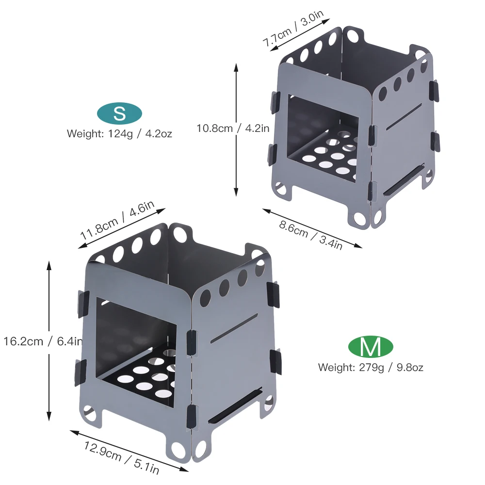 Портативная Легкая Складная дровяная плита легкая горящая печь для выживания