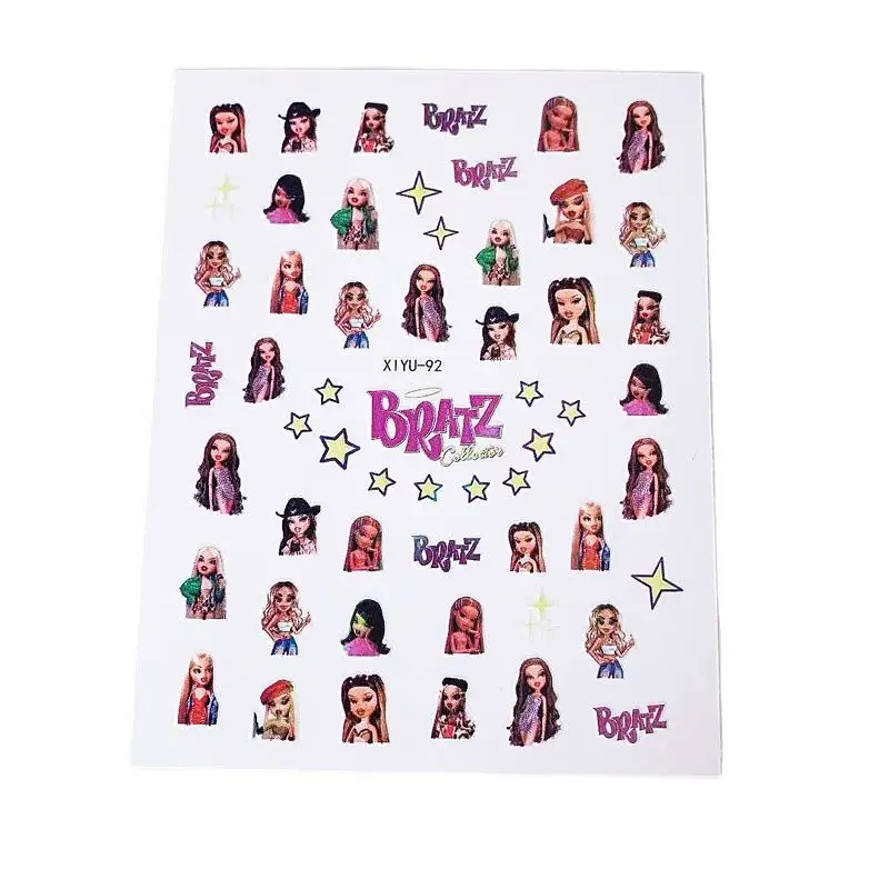 

2022 New 10PCS3D Adhesive Disney Mickey and Minnie Nail Art Sticker Cartoon Character Nail Slider Palm Barbie Anime Nail Art Dec