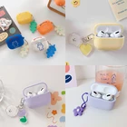 Чехол для AirPods Pro, милый корейский Медведь, брелок цветок, чехол для наушников AirPods Pro 3, роскошный женский силиконовый чехол для наушников