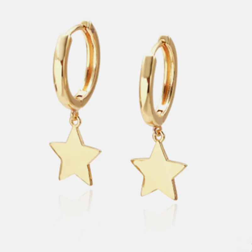 

Manufacturers Direct Sales European And American Fashion High-quality Pentagram Earrings Hot Sale Popular Female Earrings New