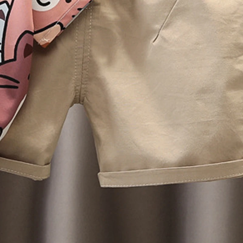 

Bbay Boys Clothes Sets Cute Summer Infant Unisex Cartoon Print Tops And Shorts Outfits 2pcs Children Casual Clothing