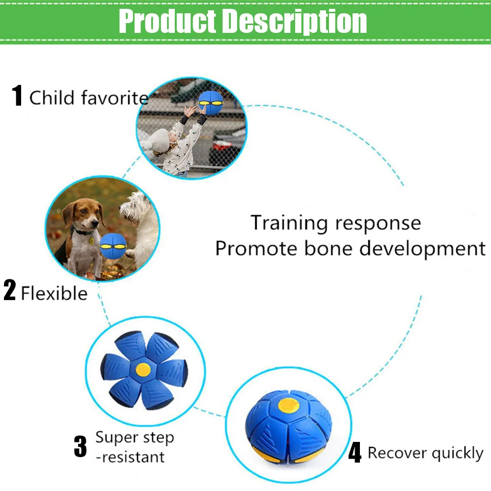 Плоский диск бросать Летающий НЛО волшебные шары с щенком игрушка для домашних