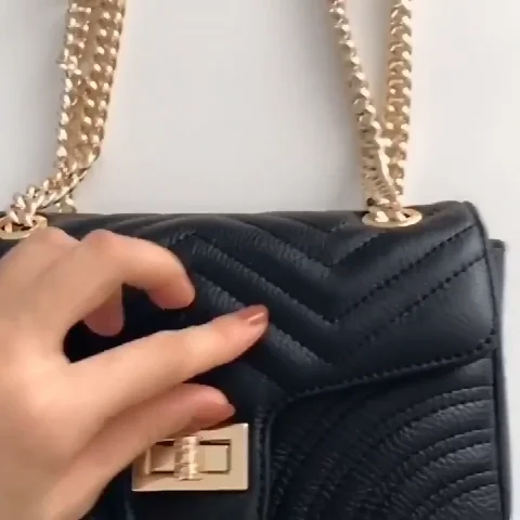 Женская сумка из натуральной кожи с V-образным вырезом | Багаж и сумки