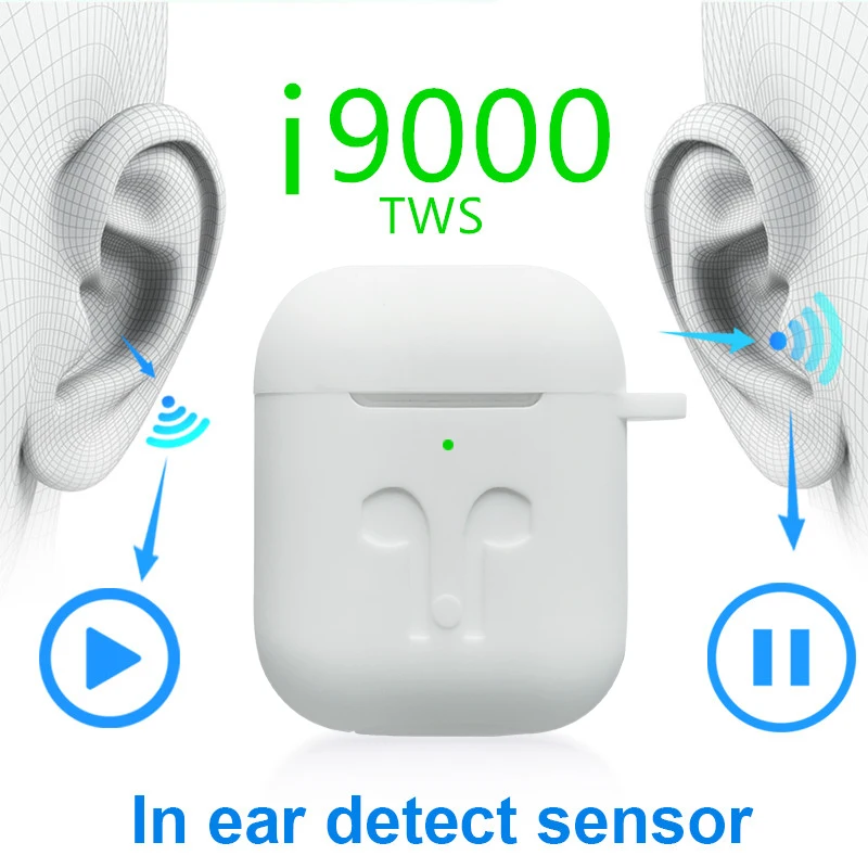 Беспроводные наушники i9000 Tws Bluetooth вкладыши умная сенсорная гарнитура с басами