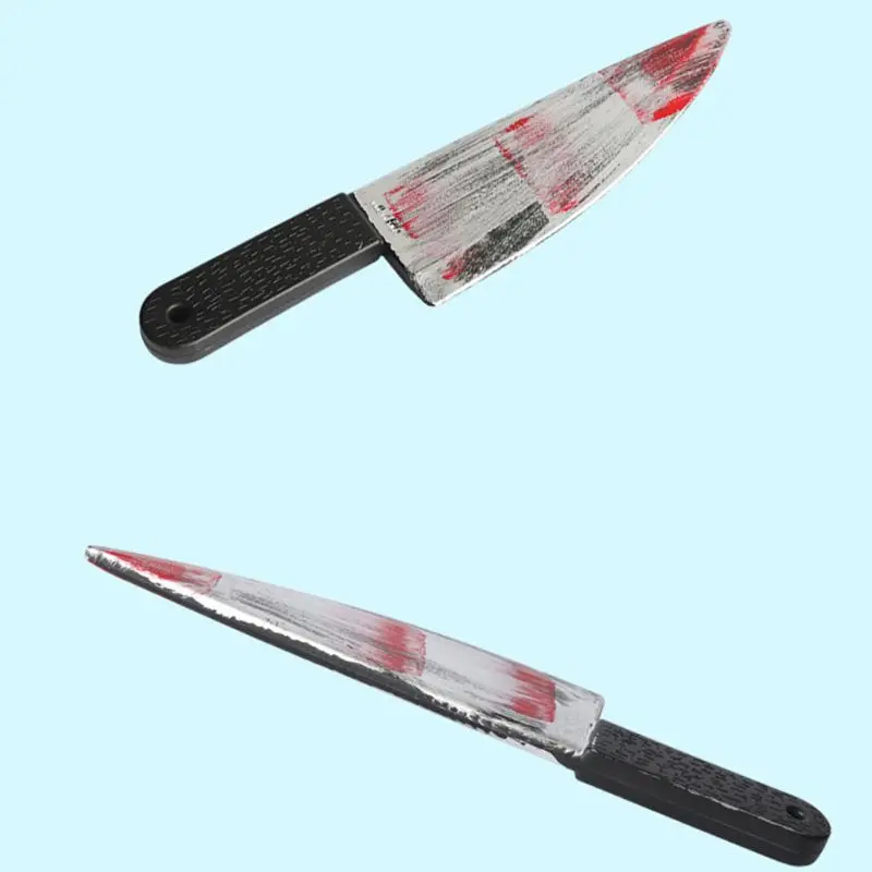 

3pcs/set Simulation Blood Halloween Decoration Horror Knife Sickle Cleaver Props