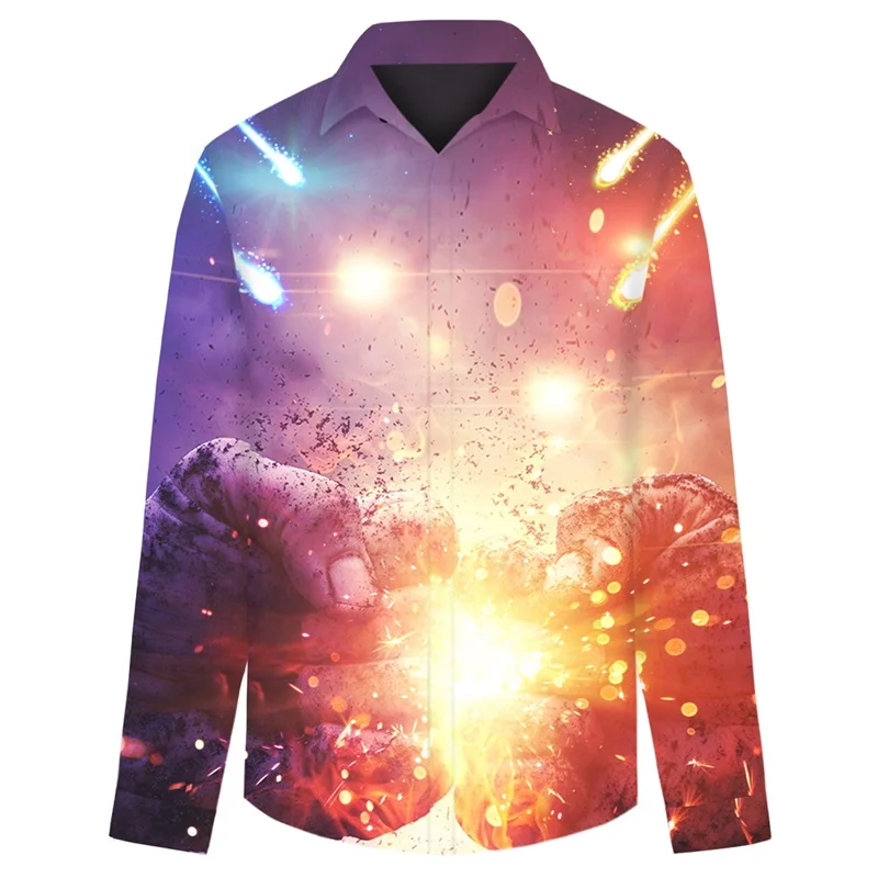 Мужские рубашки Cloudstyle новая уличная рубашка с длинными рукавами модная