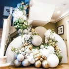 128 шт., гирлянда из латекса с зелеными авокадо-шарами