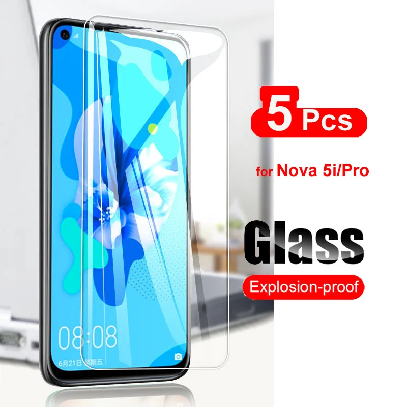 5 шт. закаленное стекло для Huawei Nova 5i Pro 5T 5Z защита для экрана 2.5D 9H закаленное стекло для Huawei Nova5i Pro стеклянная пленка