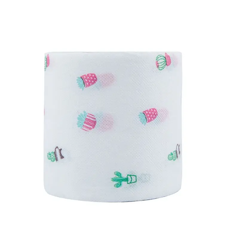 

Funny Printed Pattern Toilet Paper 2 Layers 250 Sheets Wood Pulp Roll Paper 667D