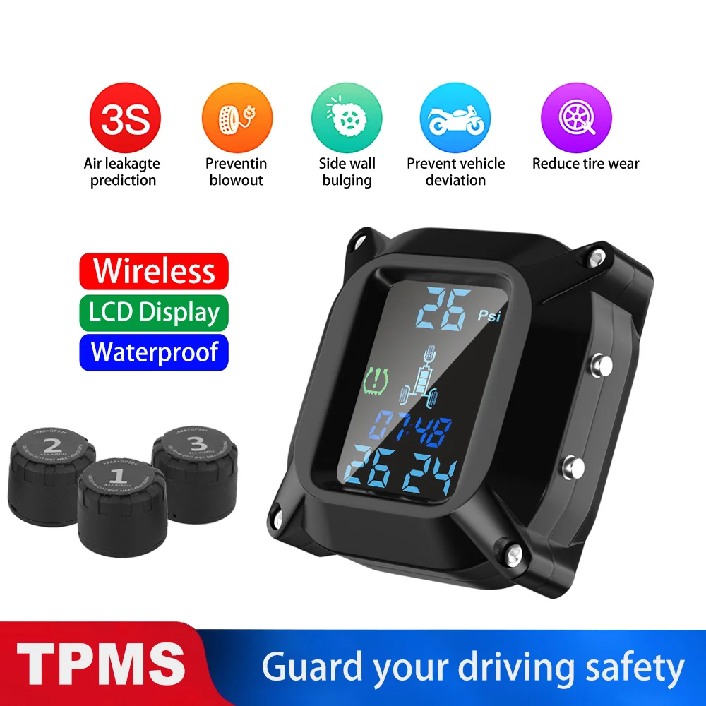 Умная автомобильная система контроля давления в шинах с ЖК дисплеем|Датчик
