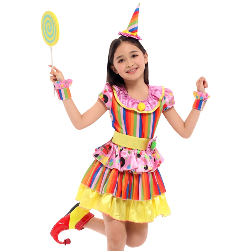 Детские комбинезоны на Хэллоуин для малышей Карнавальные Костюмы Клоуна цирка